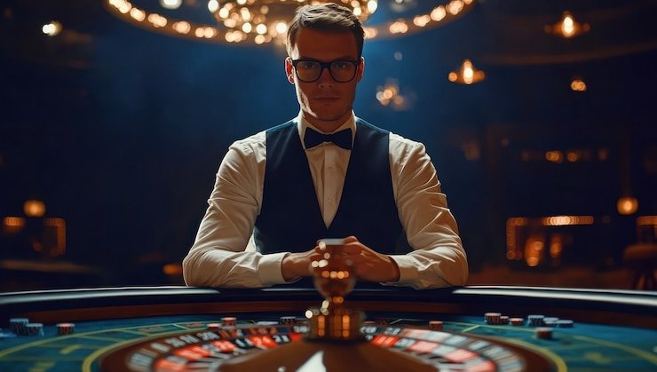 Studio dealer langsung togel dulu menampilkan meja blackjack dengan kamera multi-sudut Studio dealer langsung togel dulu menampilkan meja blackjack dengan kamera multi-sudut